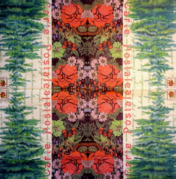 195 Christmas Flowers - 3-ply (red) - Ihr